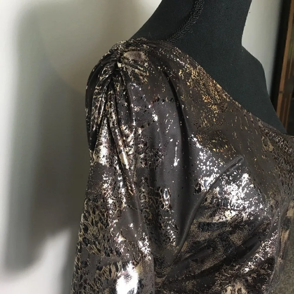 AKIRA CHICAGO RED LABEL Metallic Top Brown Size M - Image 6