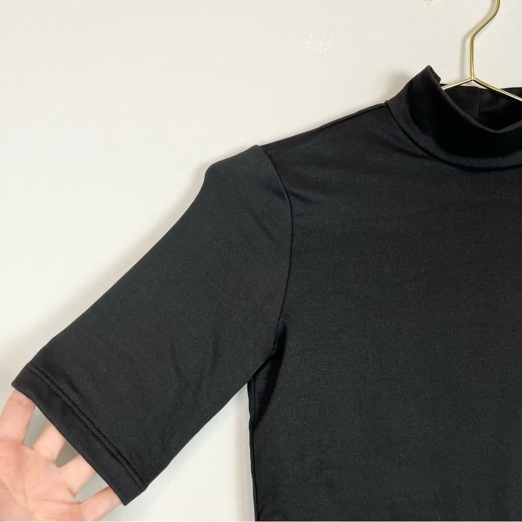 Bumpsuit The Ashley Black 1/2 Sleeve Mock Neck‎ Maternity Bodysuit Size Small - Image 3