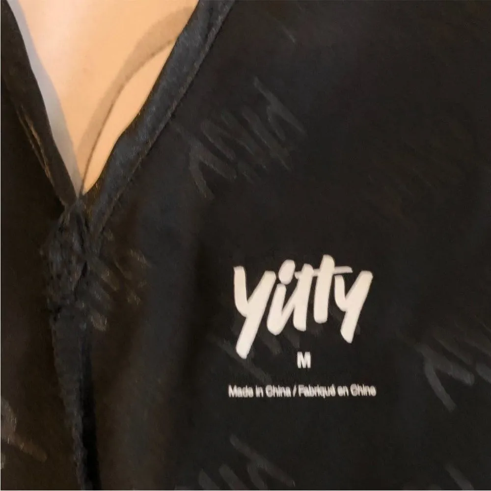 YITTY Women's Satin Pretty Mini Robe Size Medium Iconic Black - Image 6