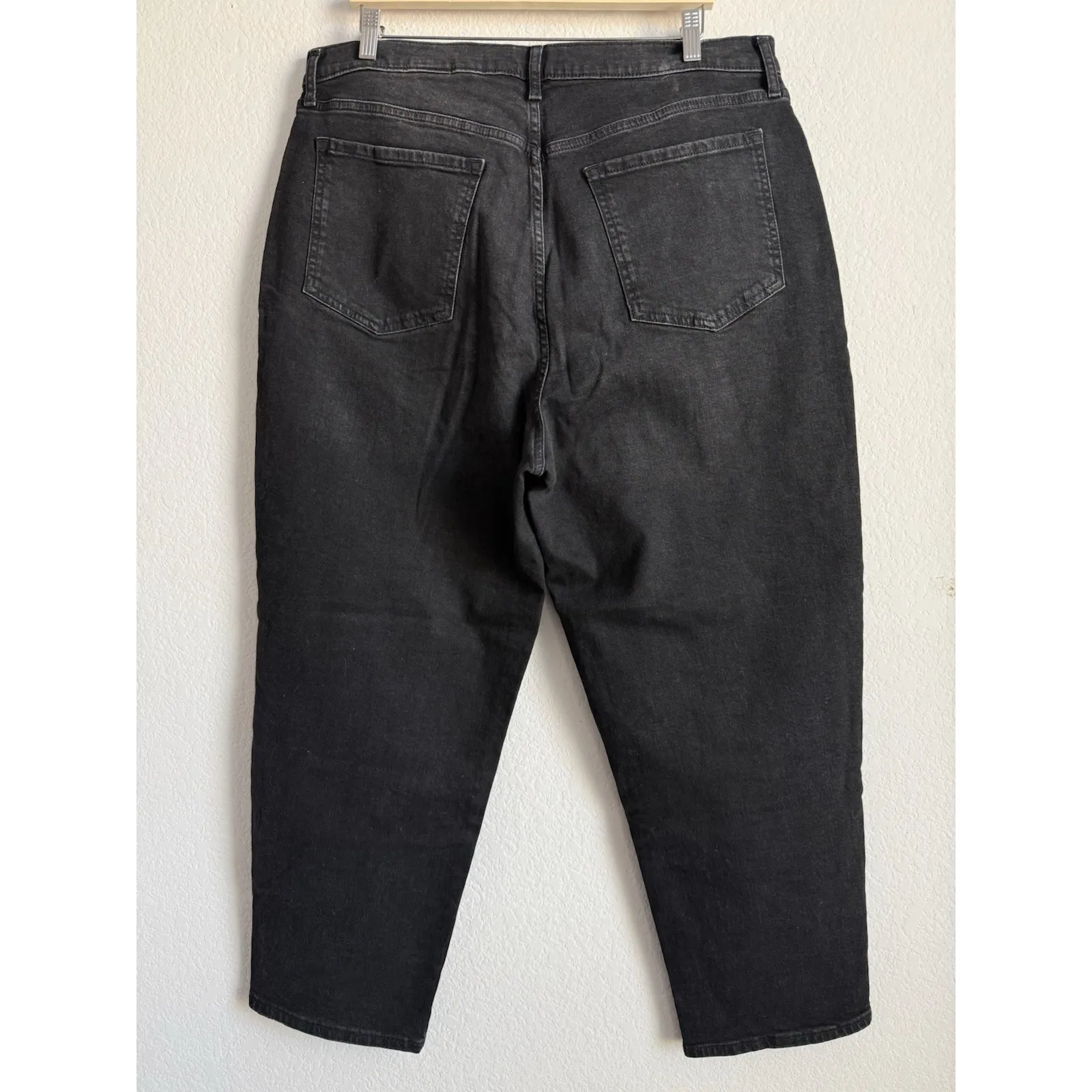 Banana Republic High Rise Straight Jeans Women's Size 34/18 Black Wash Stretch - Image 2