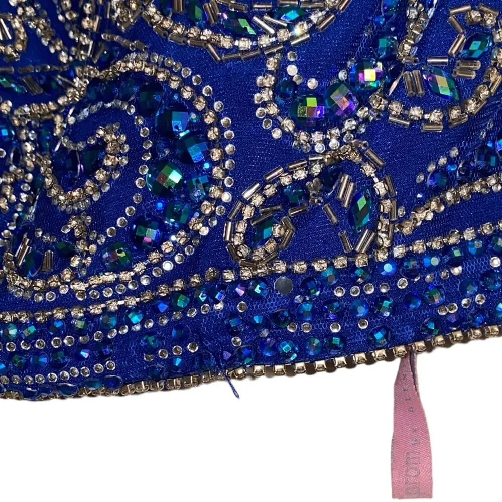 NWOT Blush Prom 11000 Blue Two Piece Beaded Prom Formal Dress - Image 16