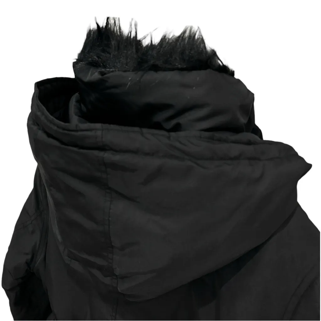 NWT The Kooples Memory Sweet Black Hooded Faux Fur Parka Women’s Size Small - Image 8