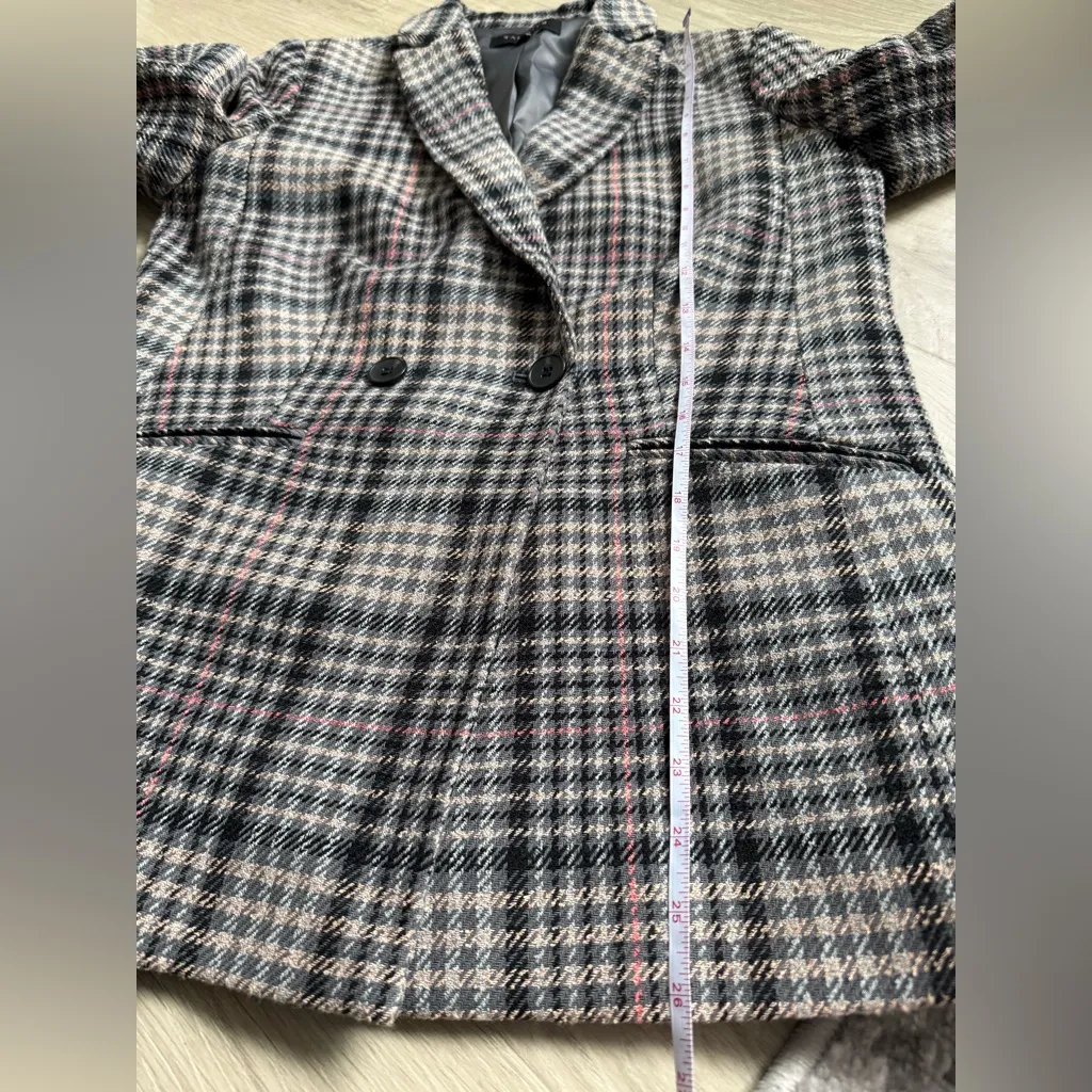 Talbots Double Breasted Bradwell Plaid Blazer Jacket | 6 Petite - Image 6