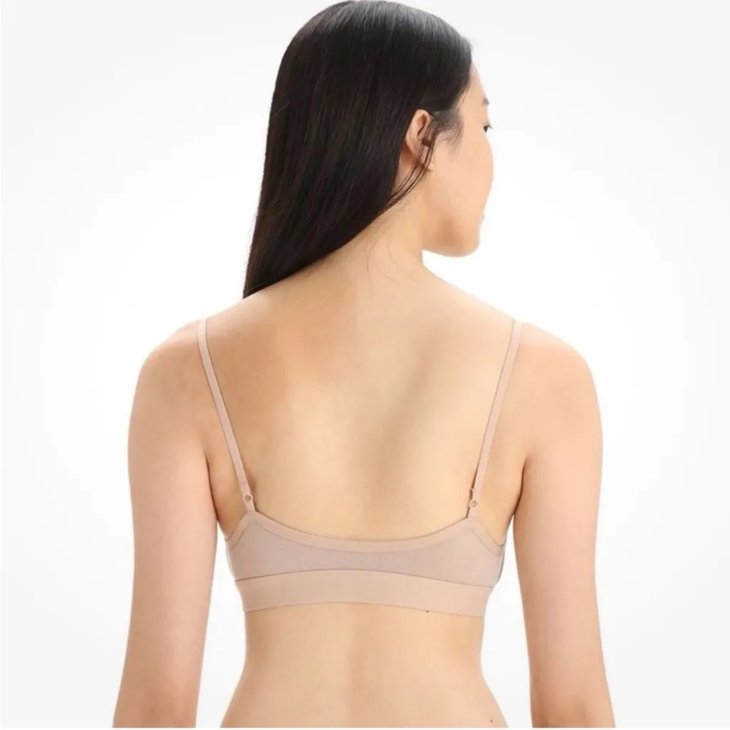 Icebreaker Merino Body Fit Wool 150 Siren Triangle Praline Bra Small Tan - Image 4