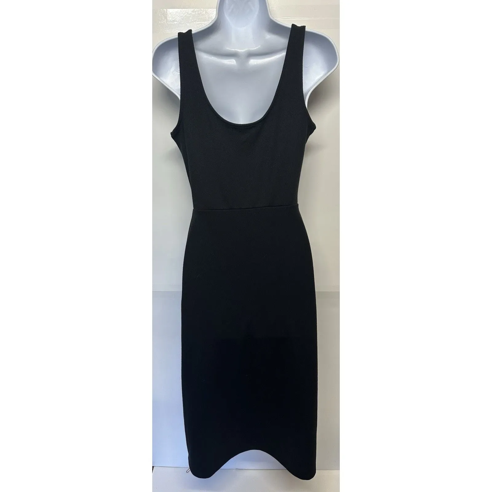 Leith Black Tank A-Line Dress Women’s M Scoop Neck Sleeveless Casual - Image 4