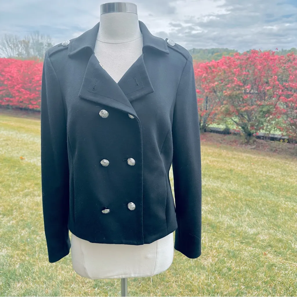 Jones New York Black Double-Breasted Women's Jacket - Image 4