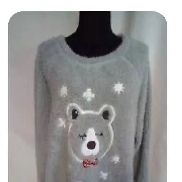 Faded Glory Gray Sherpa Sequined Pullover
No Tags - Image 3