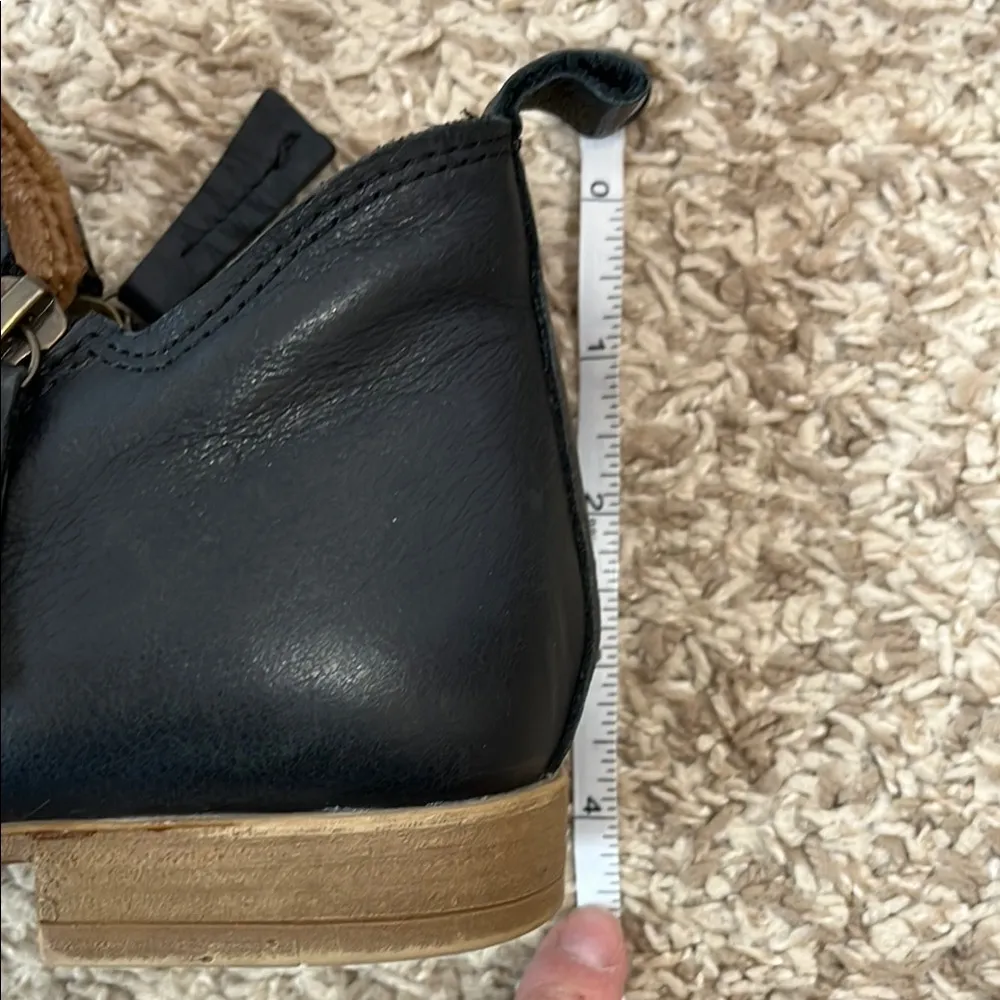 Bueno Footwear Vale Leather Black Minimal Ankle Boots - Size 38 EU 7 US - Image 15