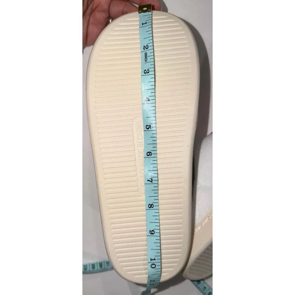 Women's White Psalm Slippers "You are Beautiful" Size 9 - Image 5