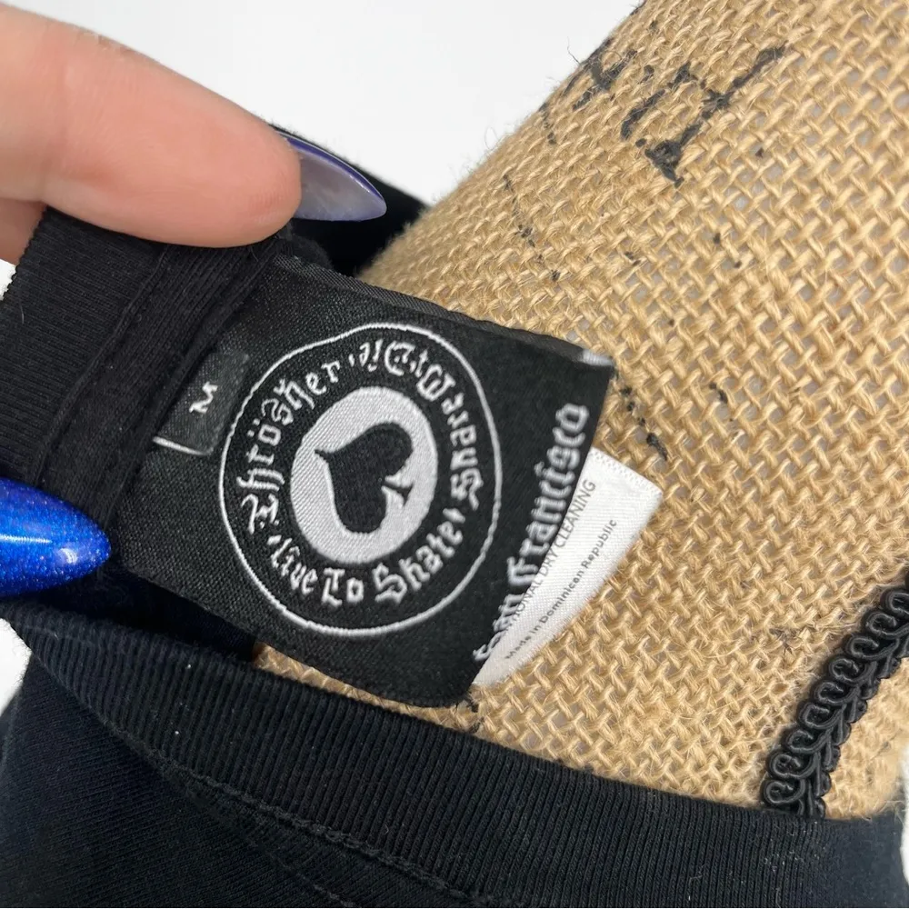 Thrasher Magazine Cropped Black Tshirt‎ Boxy Casual Rocker Heavy Metal Cotton - Image 2