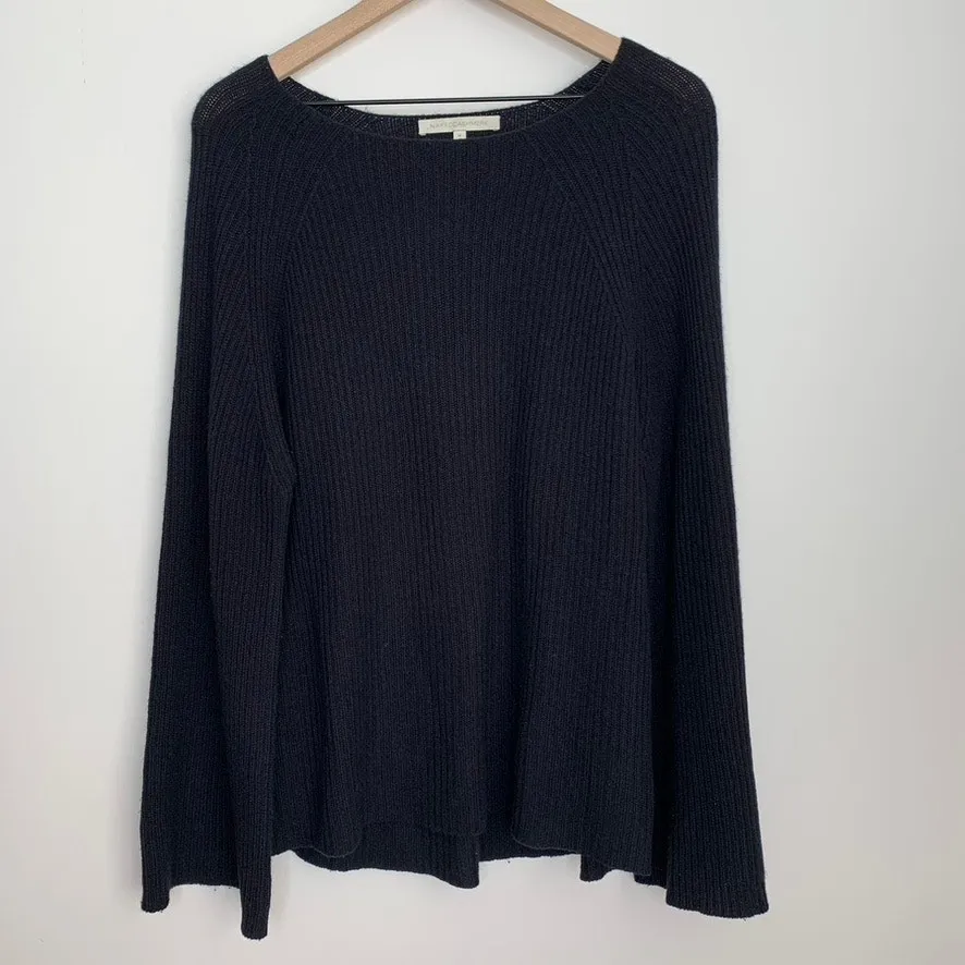 Naked Cashmere Blue Rib Bell Sleeve Cashmere Sweater Womens XS - Image 2
