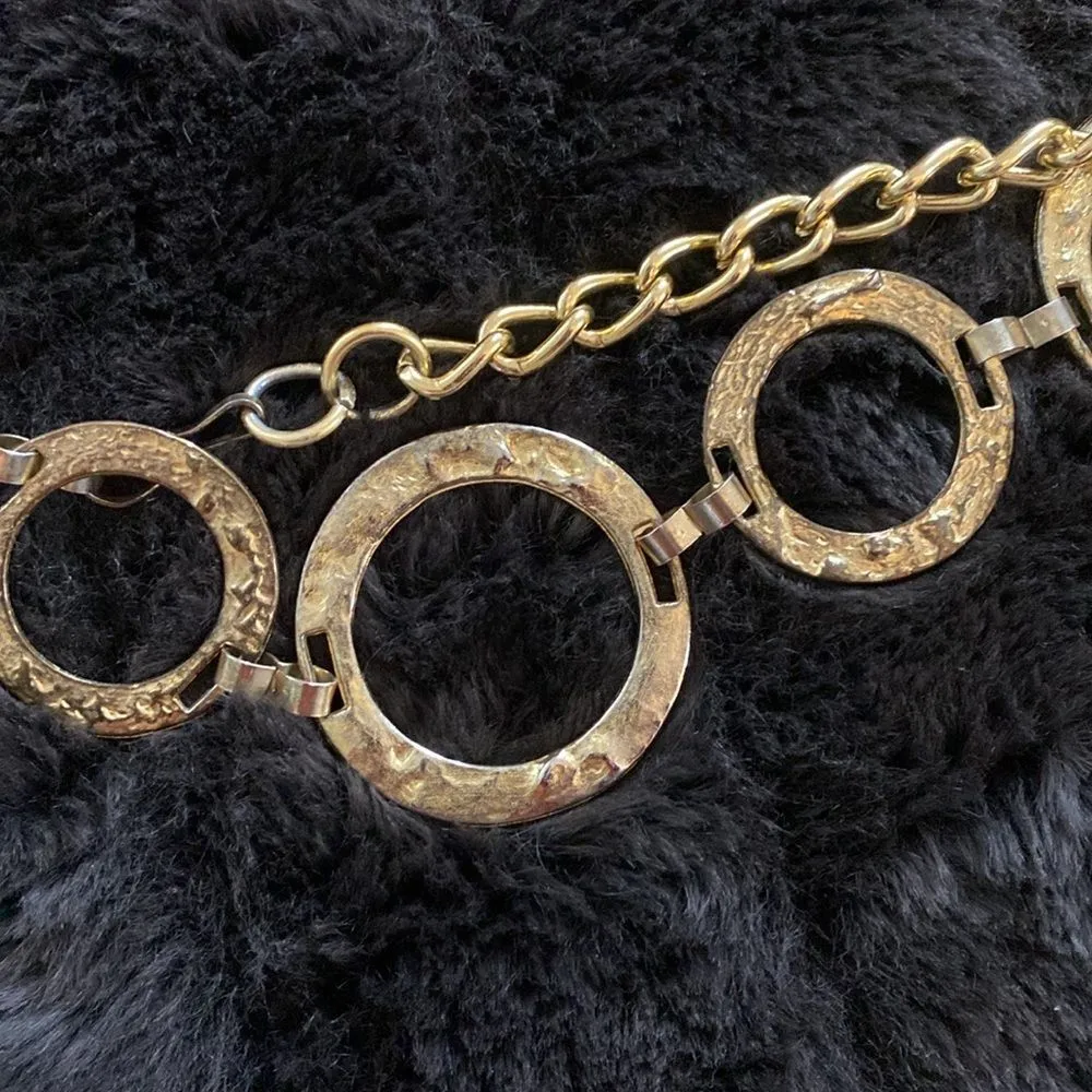 Vintage gold tone link belt. - Image 3