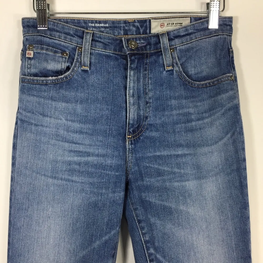 AG Adriano Goldschmied The Isabelle High Rise Straight Crop Jeans Raw Hem Ag-ed - Image 5