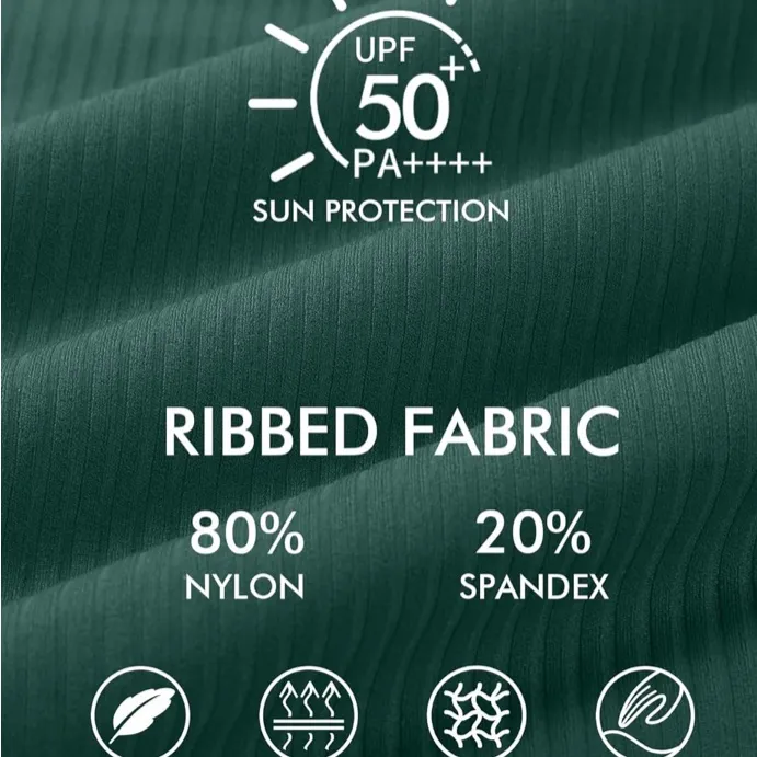 Emerald Ribbed Bikini Set Green Size M - Image 5