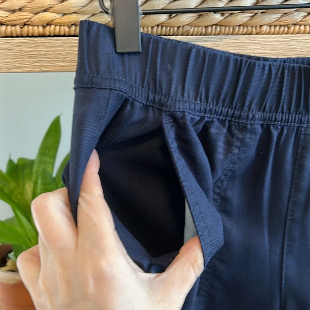 Talbots Mid-Rise Drape Pull On Navy Jogger Pant, XS - Image 4