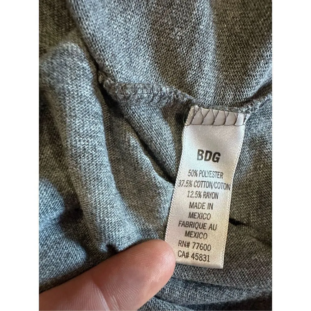 BDG gray lightweight hoodie womens large - Image 6