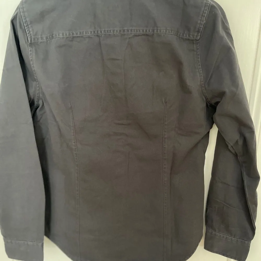 Madewell Women's Grey Darted Button-Up Shirt in (Re)generative Chino Size 10 - Image 10