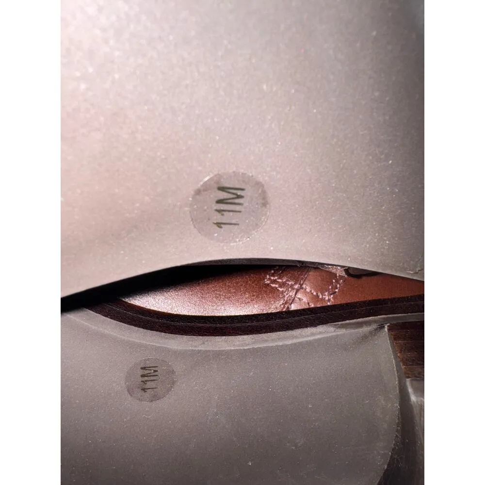 Tory Burch Everly Flat Boots Brown Leather Size 11 - Image 5