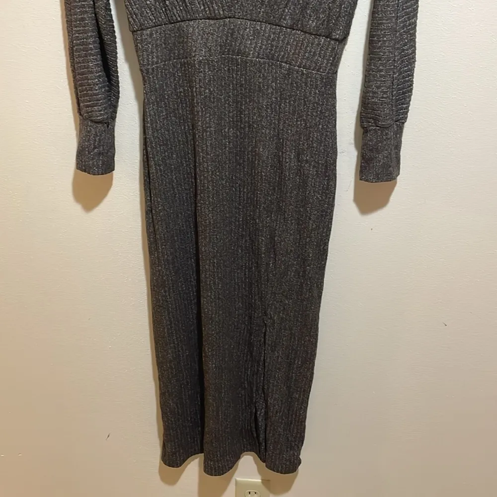Anthropologie Daily Practice Barre Ribbed Midi Dress Long Sleeve Size Small - Image 5