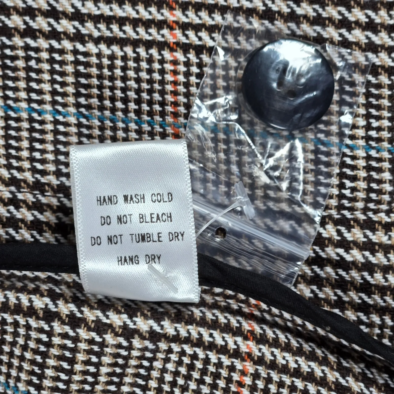 Miou Muse Plaid Blazer Women's Size‎ M Double Breasted Longline Oversized Jacket Brown Size M - Image 5