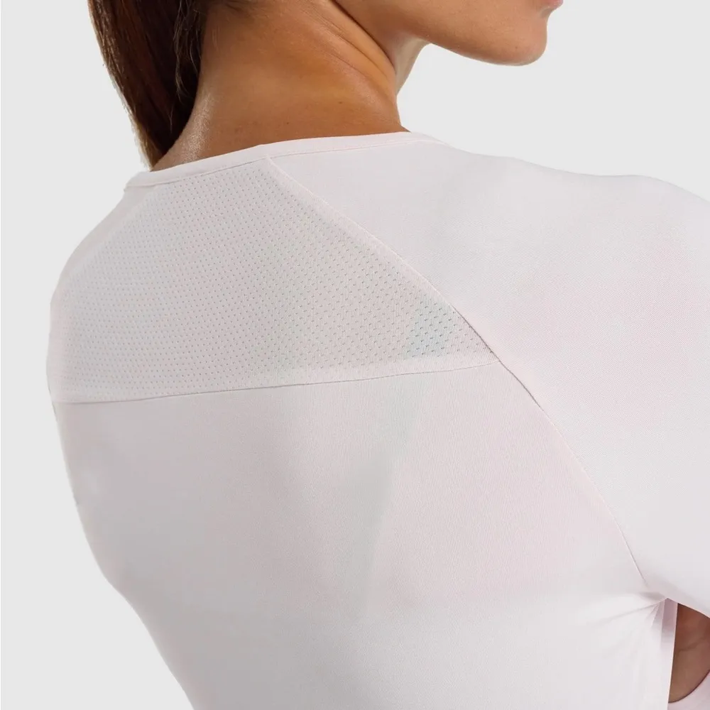 Gymshark Training Long Sleeve Crop Top light green xs gym - Image 3