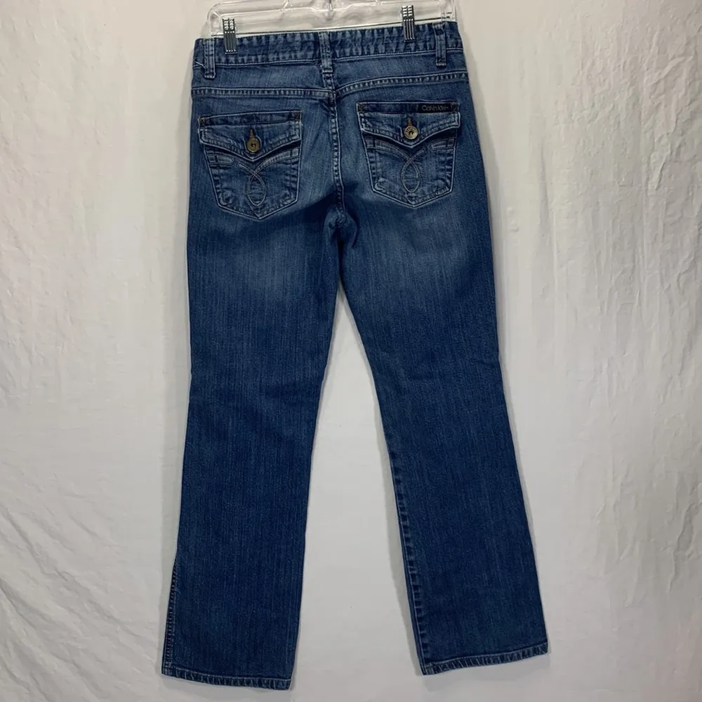 Lean Boot Cut Medium to Dark Wash Jeans Size 8 - Image 9