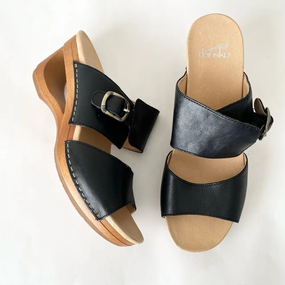 Dansko Tawny wedge leather open toe sandals 40 US 9.5 - Image 3