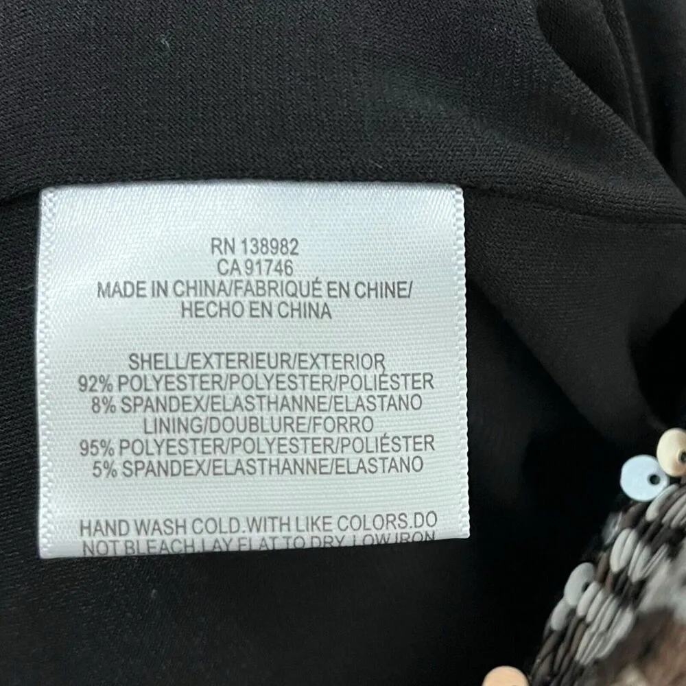 Dress the Population Zoe Cap Sleeve Sequin Sheath Mini Dress Women’s Size L - Image 9