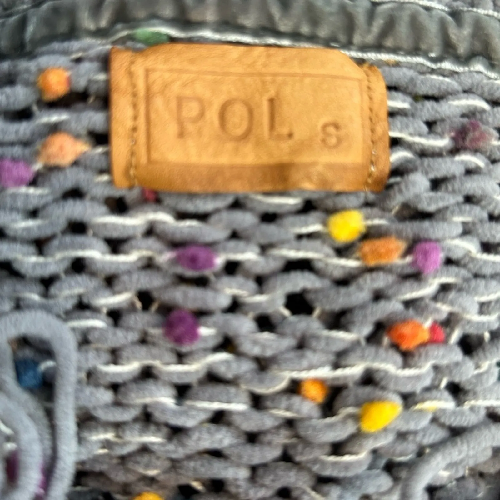 POL Distressed Sweater Small | Gray Ripped Sweater with Rainbow Confetti Detail - Image 11