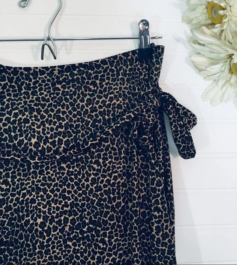 Vintage Hamilton Cheetah Animal Print Skirt Brown - Image 2