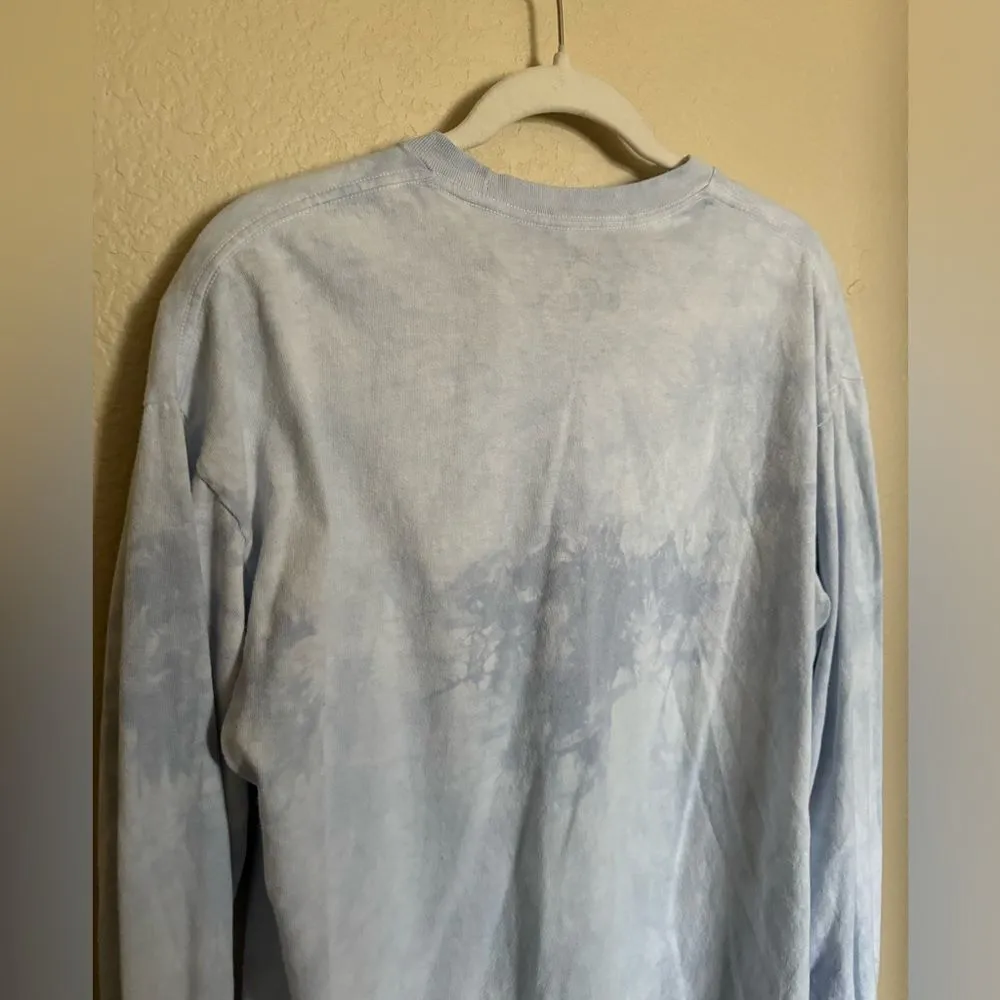 The Mountain‎ Graphic Snow White Owl Long Sleeve T-Shirt Sz L Light Blue/Grey - Image 4