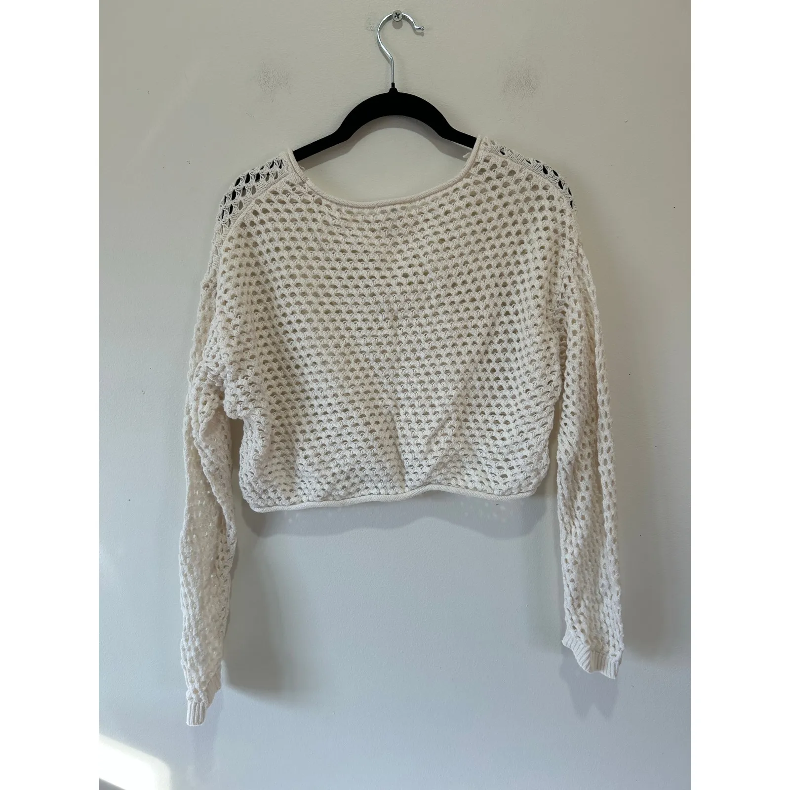Garage white crochet crop top womens S y2k grunge streetwear - Image 3