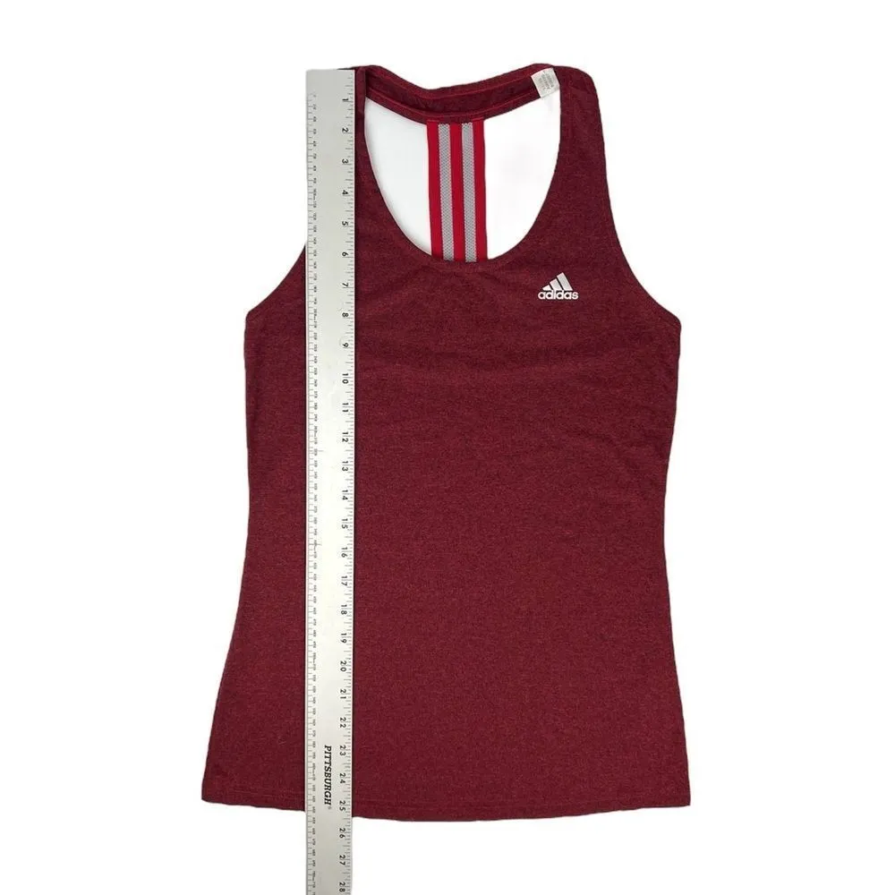 Adidas Climalite Heathered Maroon Red Tank Small - Image 3