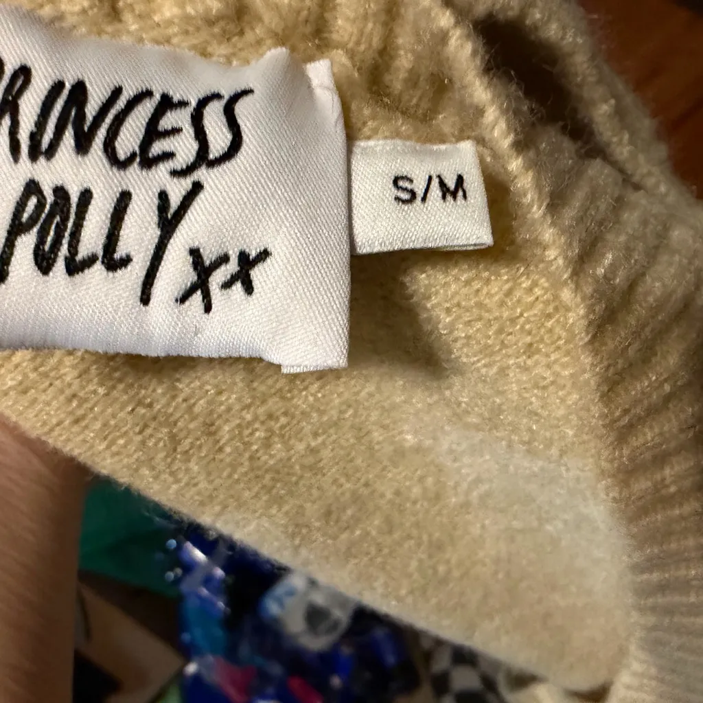 Princess Polly Cable Knit Sweater Vest Size S/M Eclectic Grandma Vintage Look - Image 3