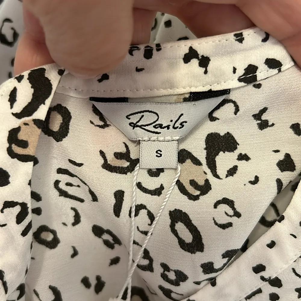 Rails Karla White Mocha Leopard Blouson Dress - Image 12