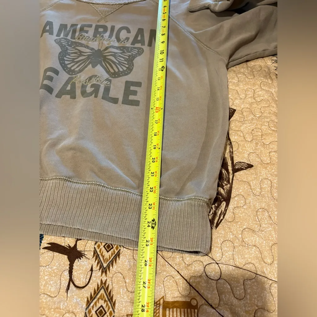 AE Outfitters Seriously Live in butterfly graphic Crewneck sweatshirt - Image 8