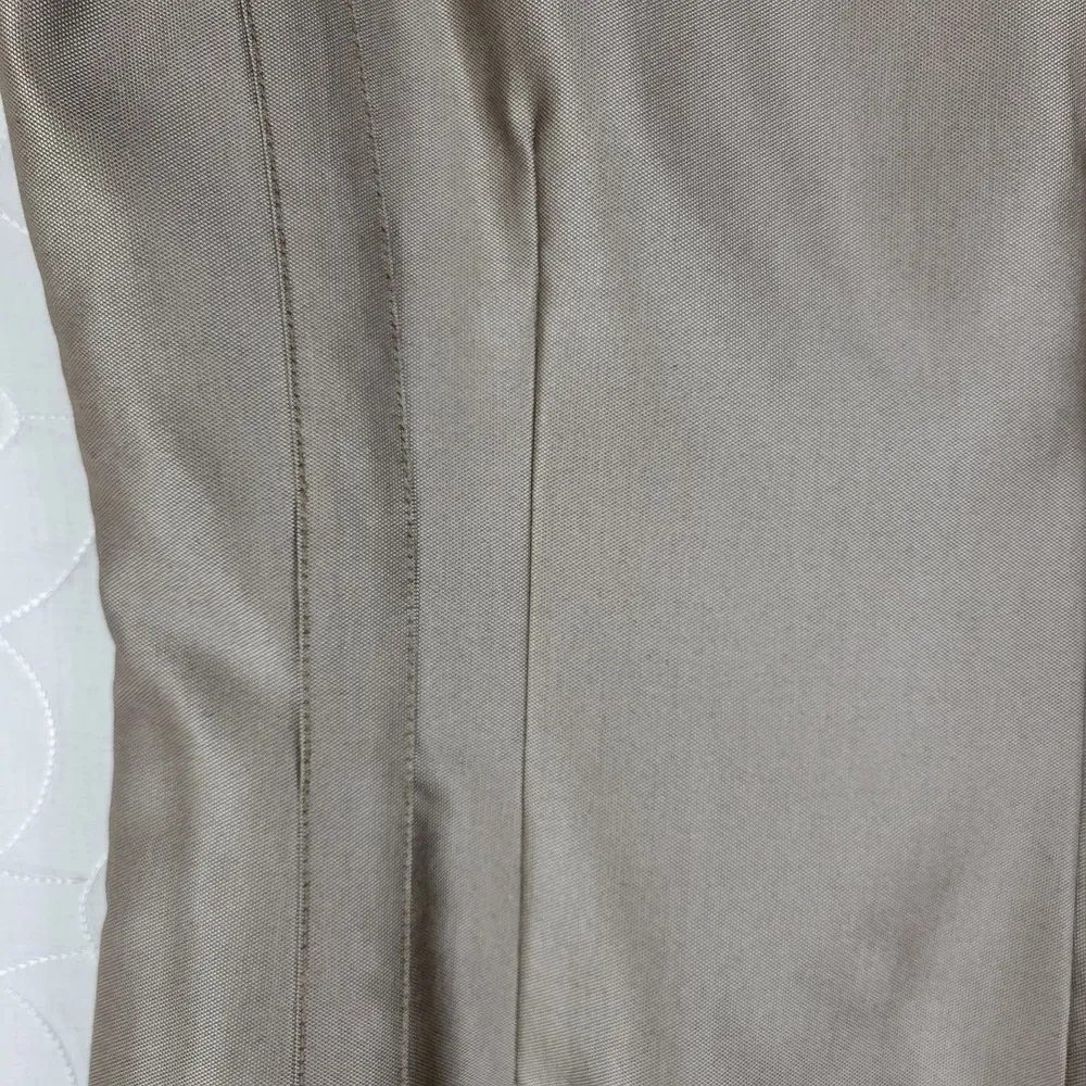 Calvin Klein Dress 8 Taupe Metallic Sleeveless Sheath Lined Career Tailored NEW - Image 11