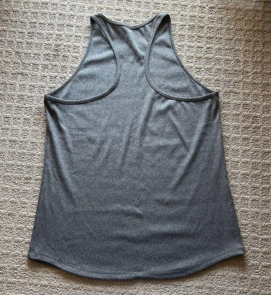 All in Motion Womens Large L Racerback Tank Top Dark Gray Yoga Workout Gym - Image 5
