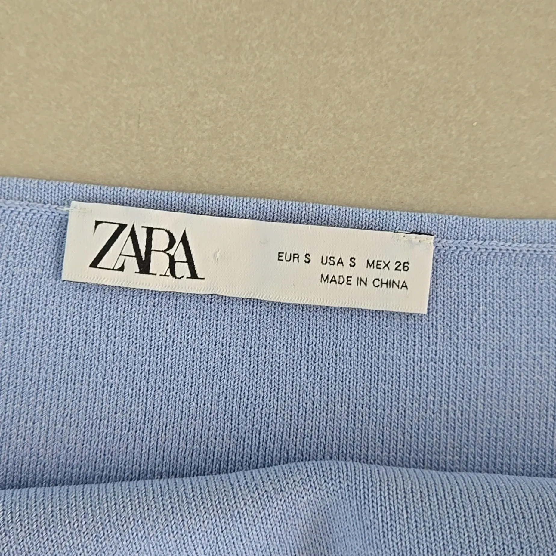 Zara Light Blue Ballon Sleeves Top Size S - Image 4
