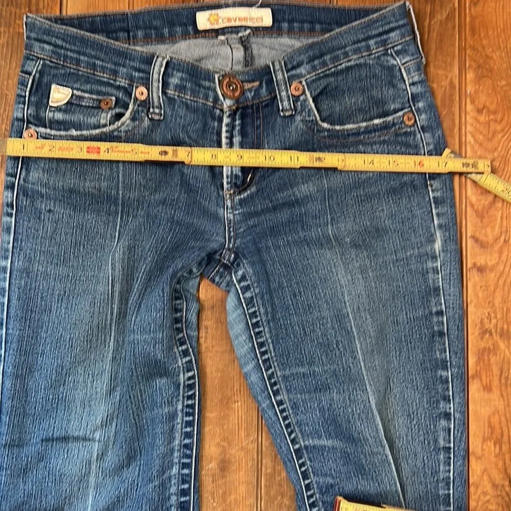 Vintage women’s vintage 90s Z Cavaricci Denim Deluxe low rose boot leg jean size Blue Size 34 - Image 6