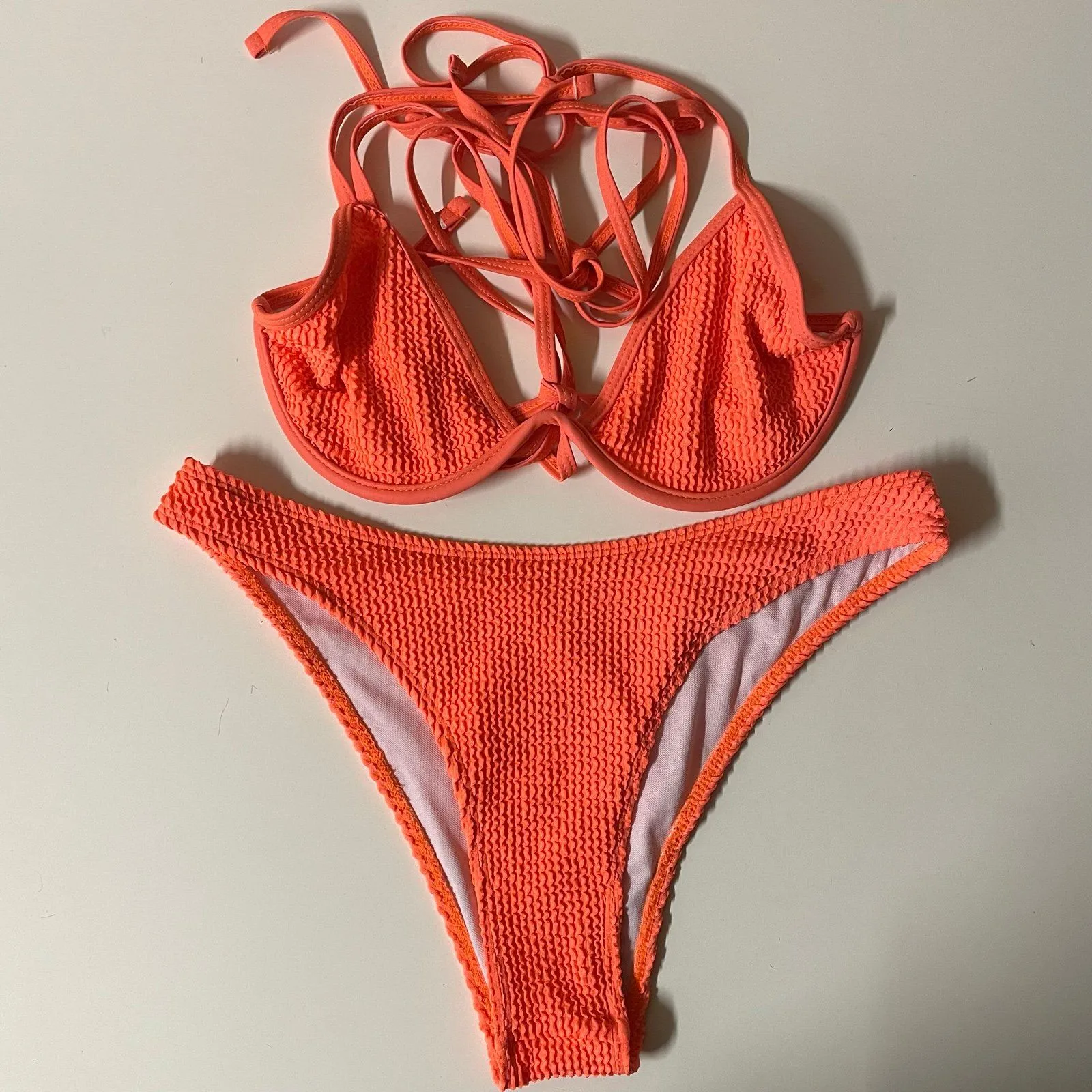 Bright Colored Swim Suit Bundle Size L GUC Orange Size L - Image 2