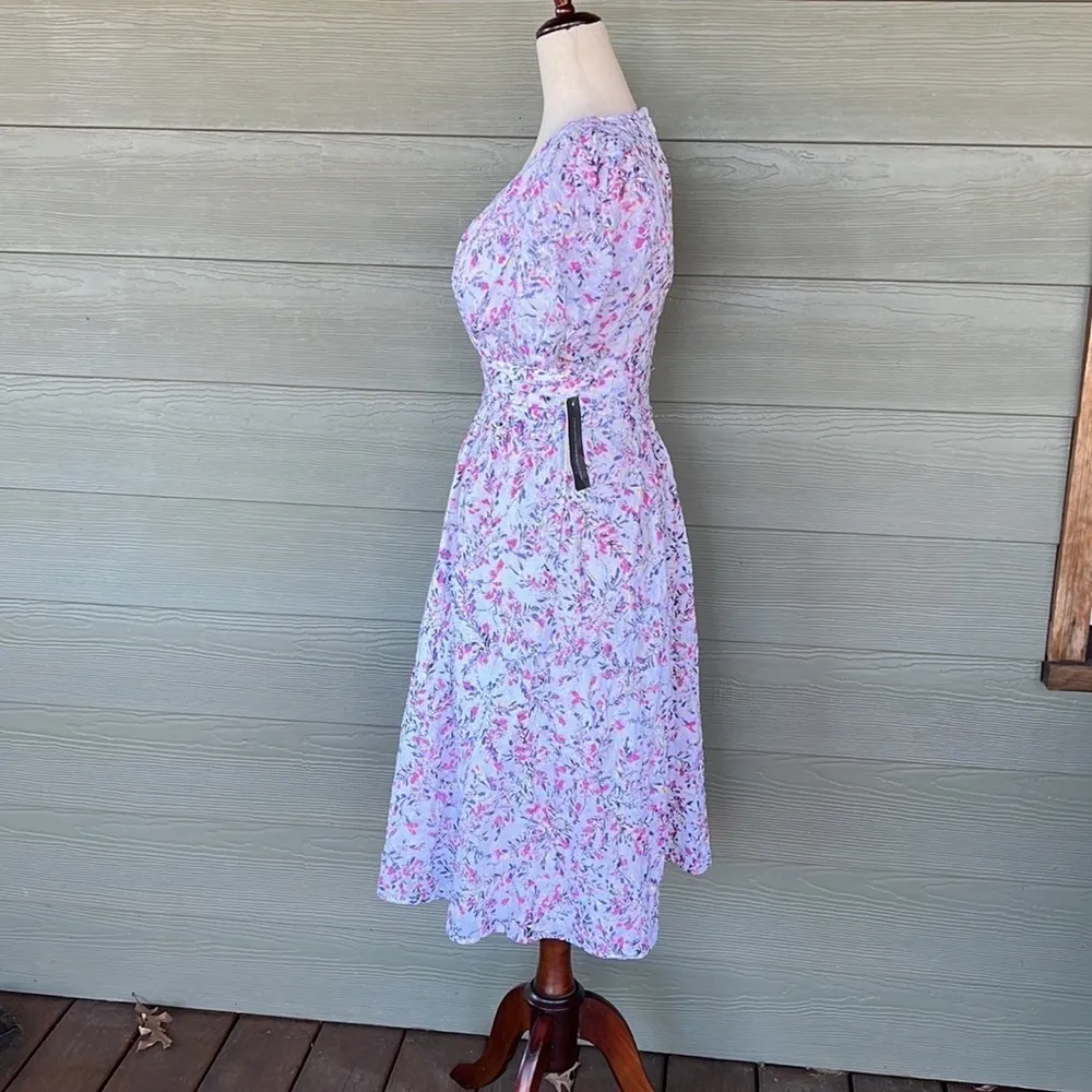 French Collection “Flores” Puff Sleeve Dress - Image 9