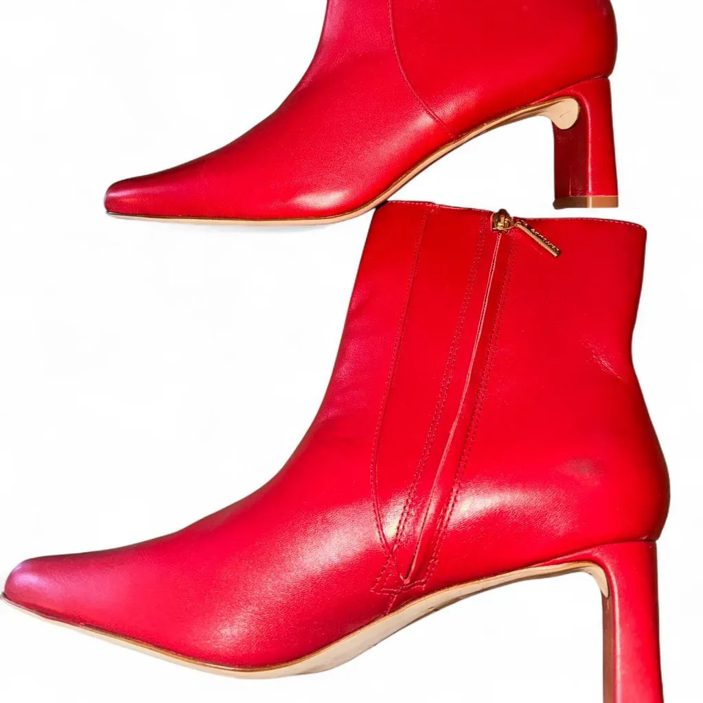 NWOB Larroudé Alexis Bootie size 11 Red - Image 4