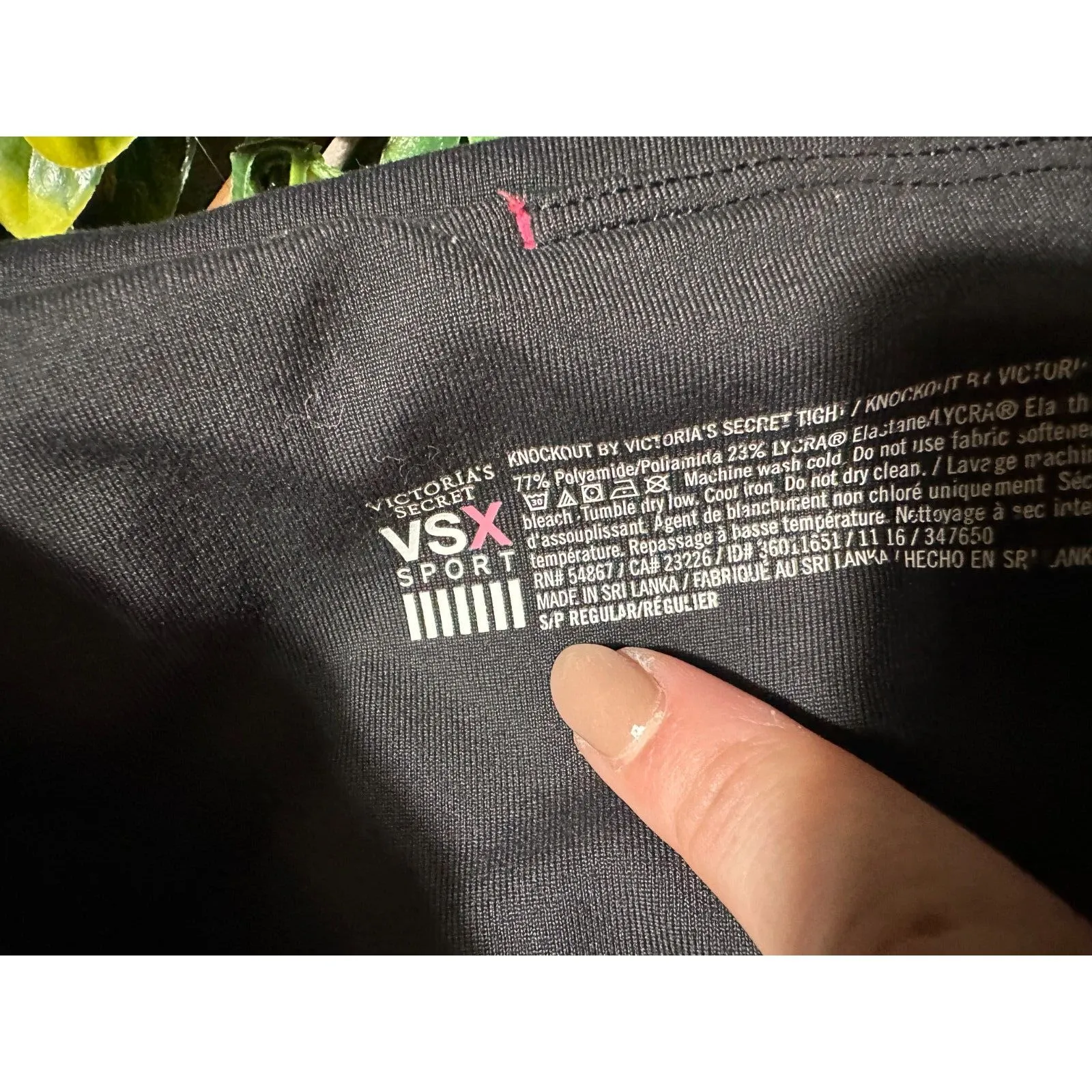 Victoria's Secret VSX Leggings Gray Patterned Knockout Running Workout Yoga Sz S - Image 3