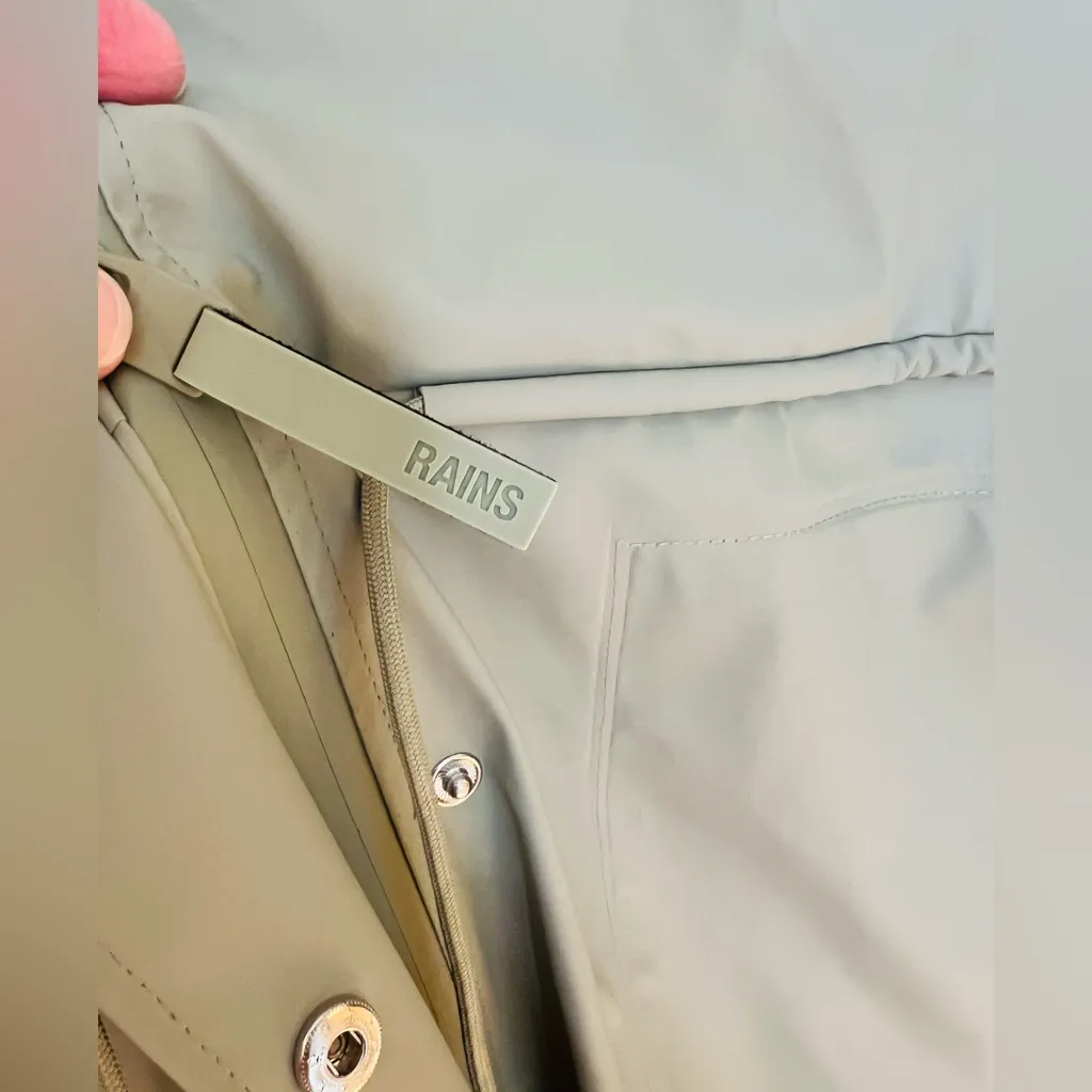 Rains String Parka, “Earth”, women’s L, NWT Green Size L - Image 9