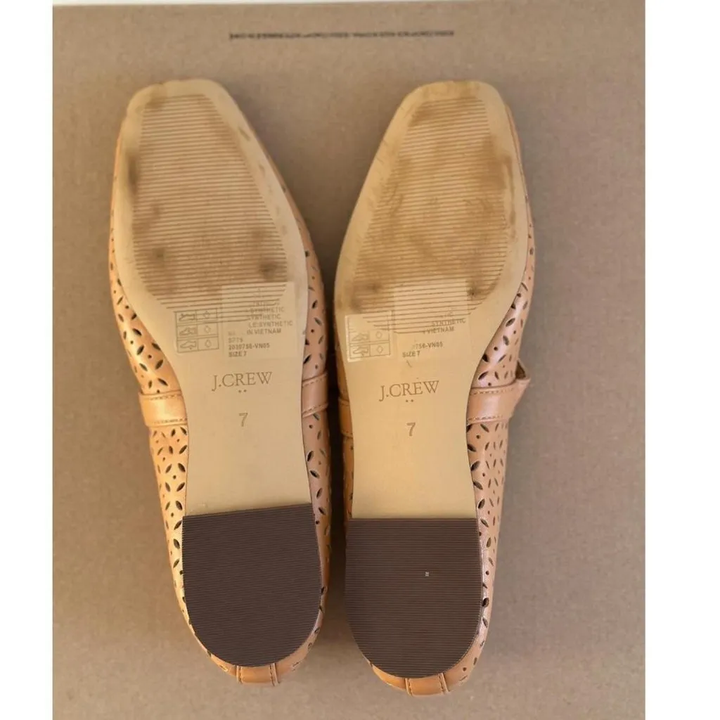 J.Crew Mary Jane Flats in Burnt Caramel, Size 7 - Image 9