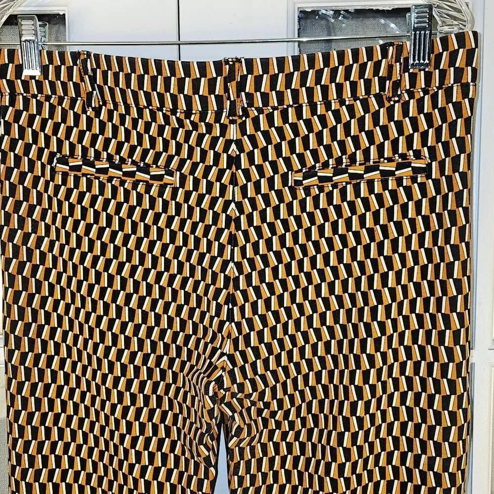 Betabrand Womens Brown Black Geometric Dress‎ Yoga Pants Large - Image 4