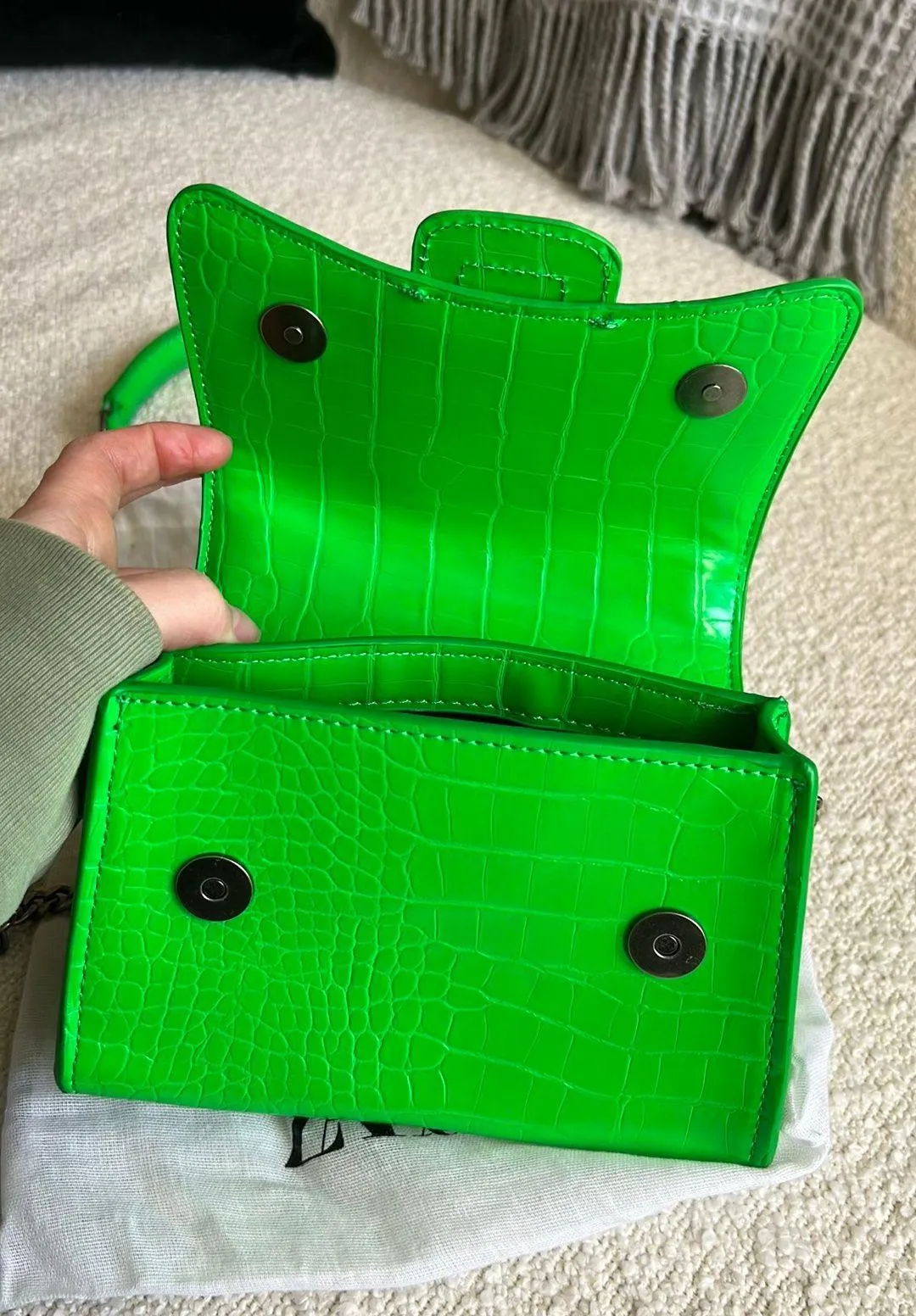 ZARA Neon Green Bag - Image 6