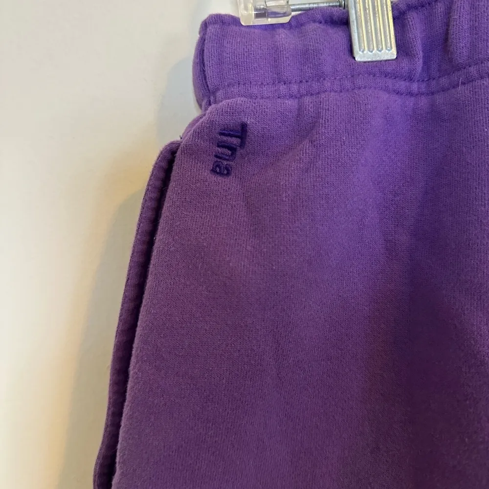Aritzia TNA Cozy Boyfriend Fleece Purple Shorts - Image 4