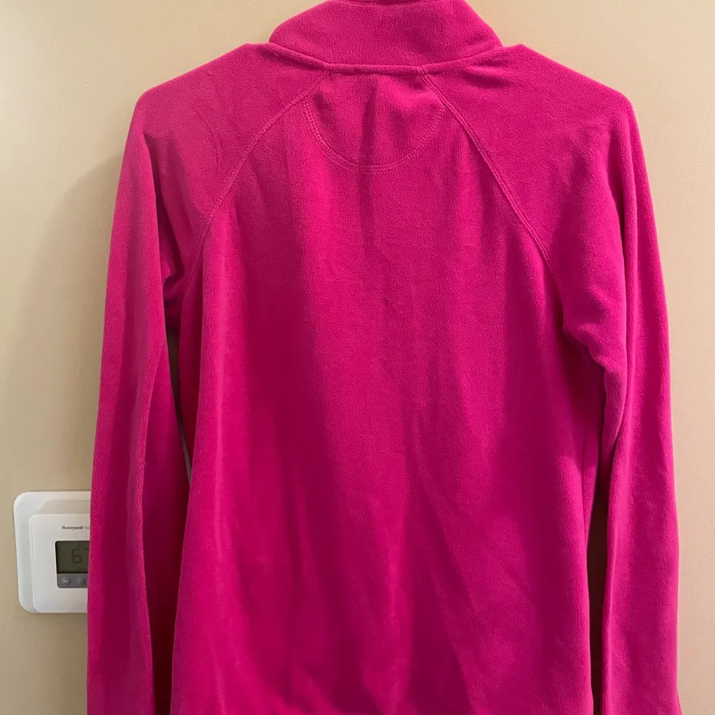 Calvin Klein Performance Jacket Small Full Zip Pockets Mock Neck Fleece Pink - Image 5